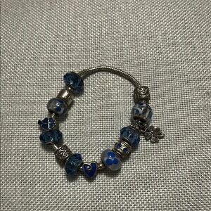 Blue and Silver Charm Bracelet